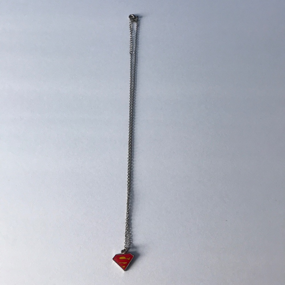 Superman charm necklace
